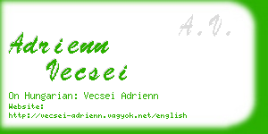 adrienn vecsei business card